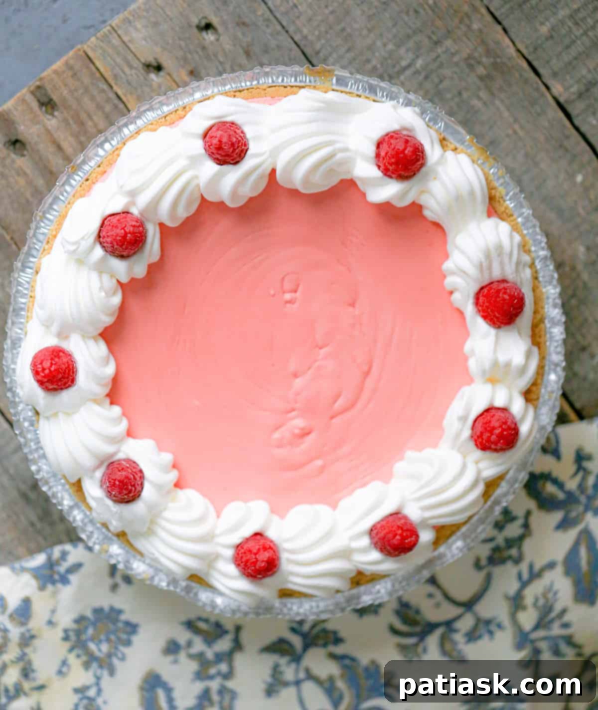 Easy 3 Ingredient Jello Cool Whip Pie 7 Finished Jello Cool Whip Pie, vibrant and ready to eat