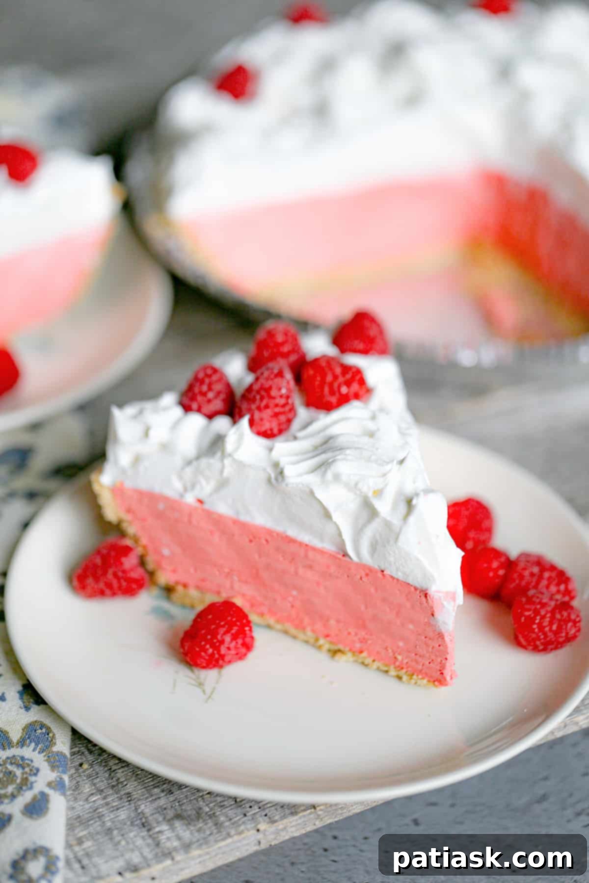 Easy 3 Ingredient Jello Cool Whip Pie 8 Raspberry Jello Cool Whip Pie, a fruity and refreshing dessert