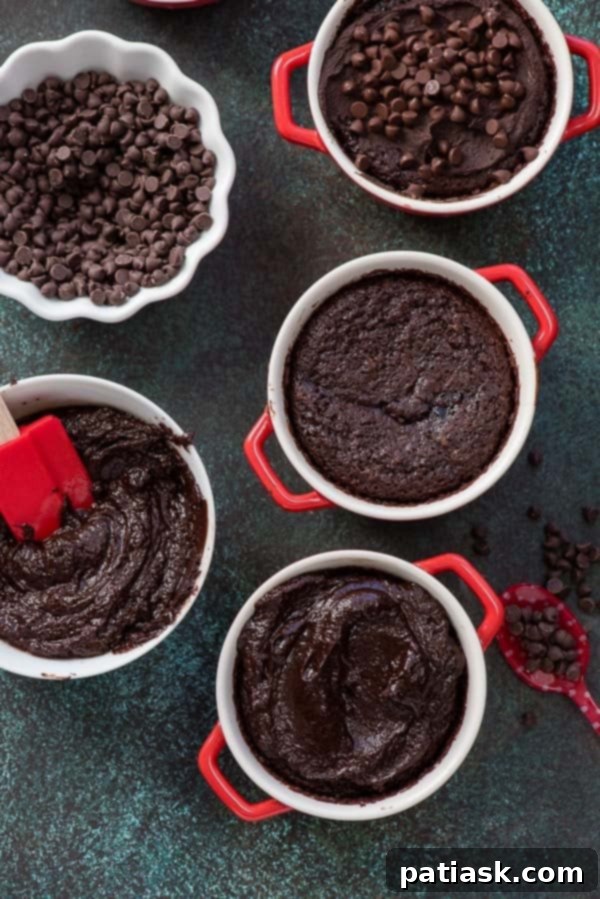 Rich Chocolate Cherry Brownie Pots