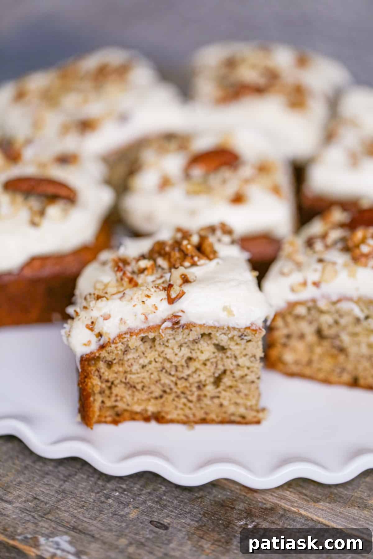 Heavenly Banana Snack Cake with Cream Cheese Frosting 3 Easy moist banana cake with cream cheese frosting recipe
