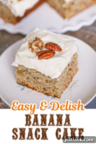 Heavenly Banana Snack Cake with Cream Cheese Frosting 13 Banana Snack Cake with Cream Cheese Frosting