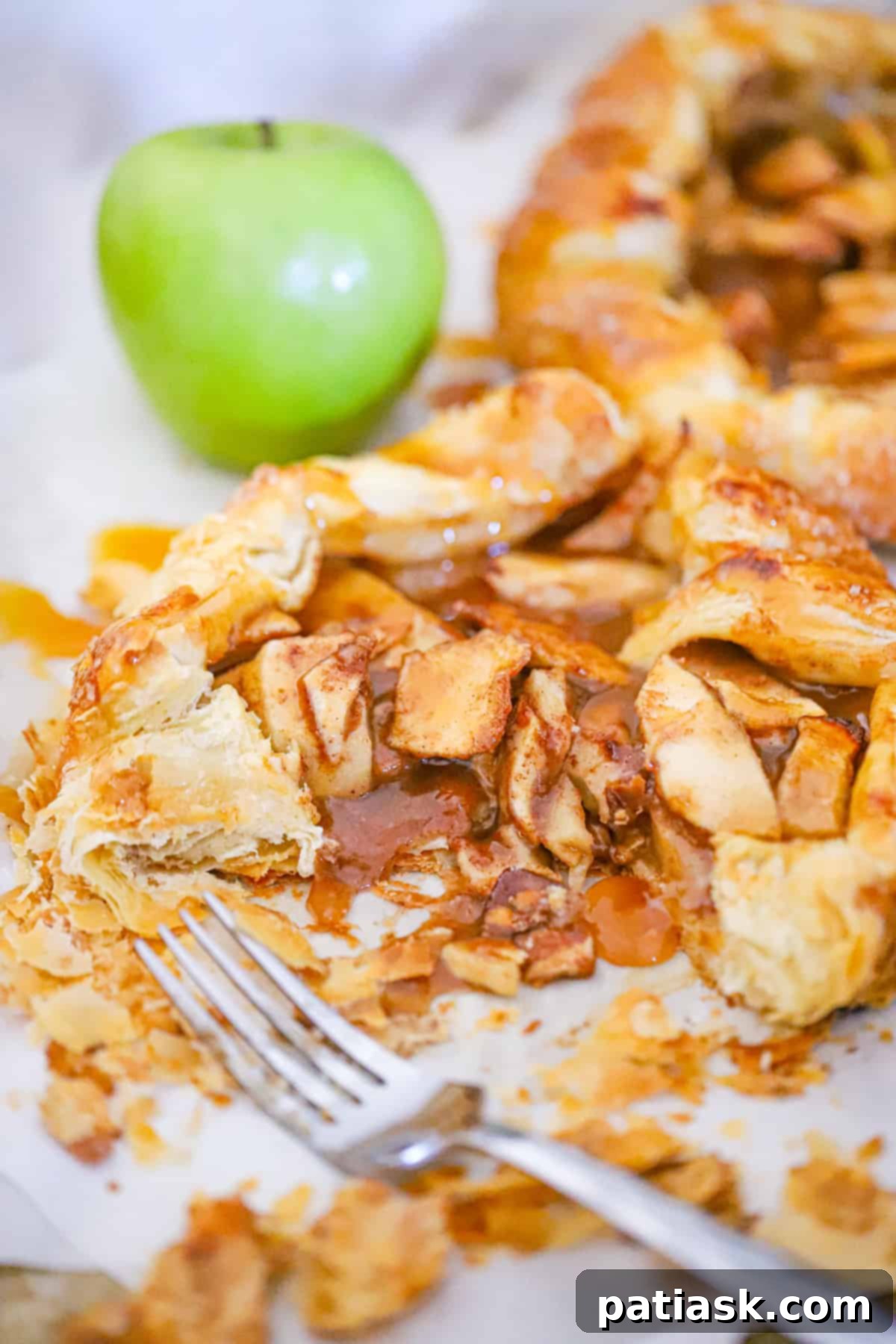 Golden Caramel Apple Galette 3 Caramel Apple Galette, a simple and delicious dessert