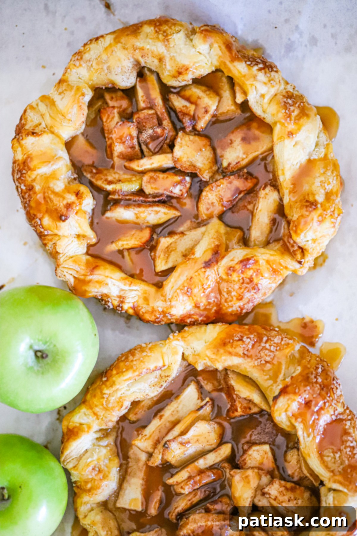 Golden Caramel Apple Galette 4 Ingredients for Easy Caramel Apple Galette