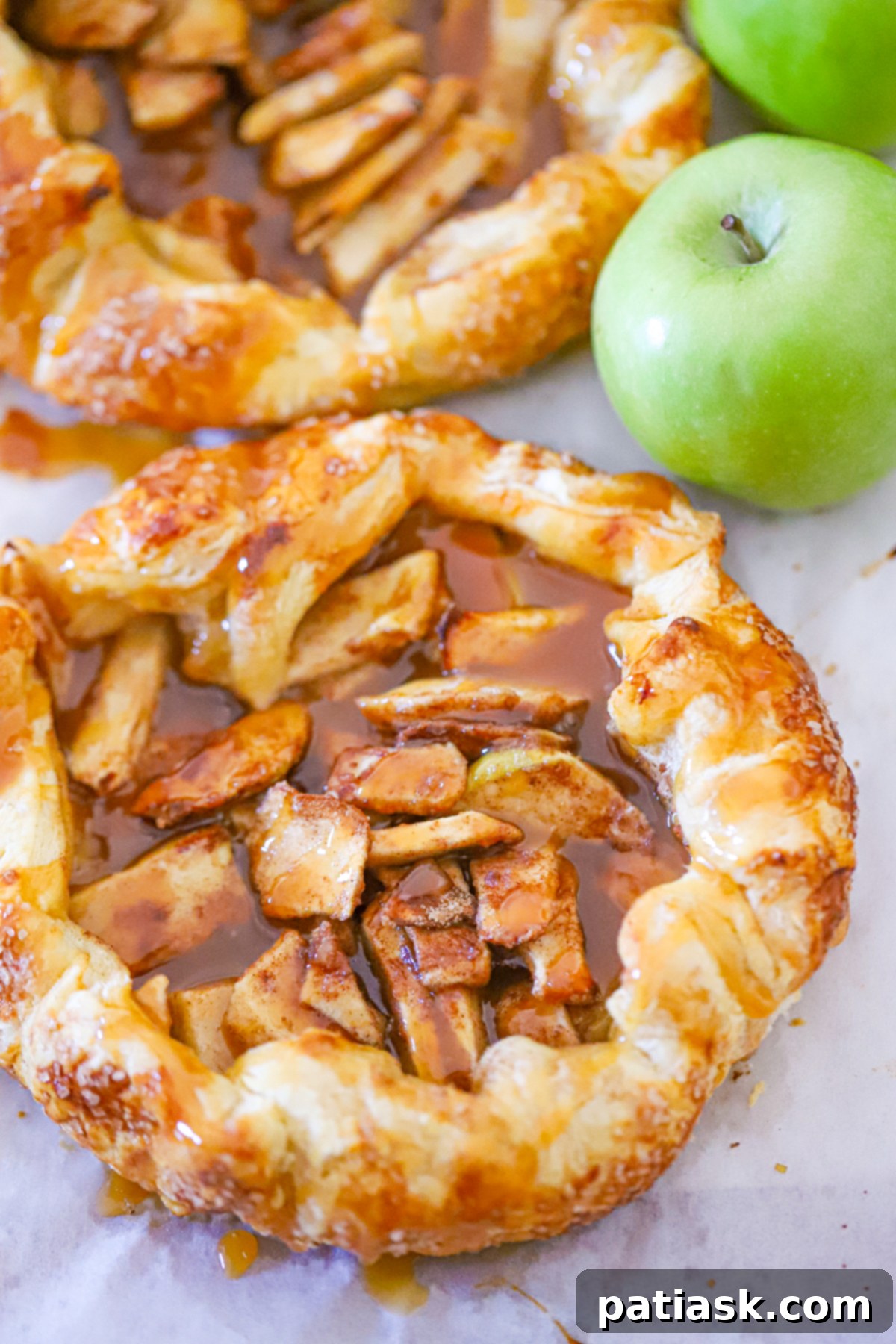 Golden Caramel Apple Galette 5 How to make Easy Caramel Apple Galette step by step