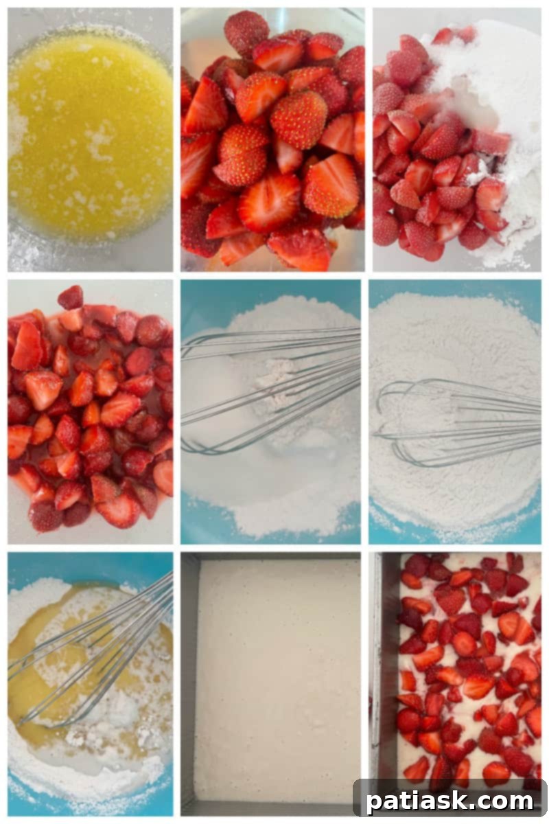 tutorial for Best fresh easy homemade Strawberry Cobbler recipe, showing the finished product.