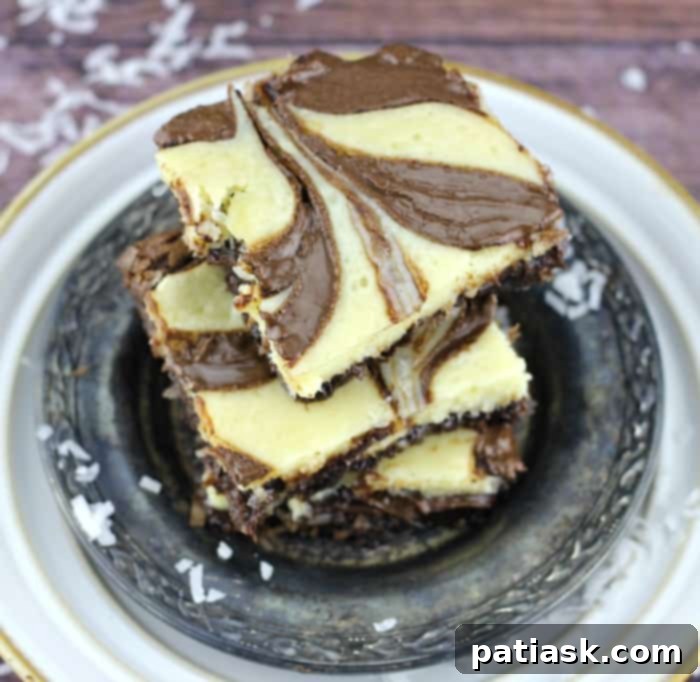 Nutella & Coconut Cheesecake Fudgy Brownies