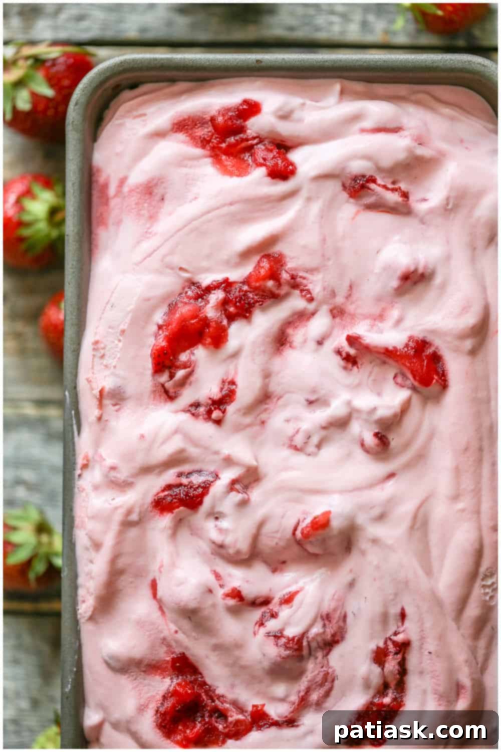 Effortless Strawberry Bliss: No-Churn Ice Cream 6 Easiest No Churn Strawberry Ice Cream in a Loaf Pan
