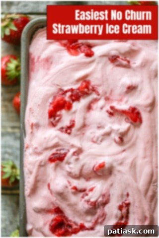 Effortless Strawberry Bliss: No-Churn Ice Cream 12 No Churn Strawberry Ice Cream with fresh mint