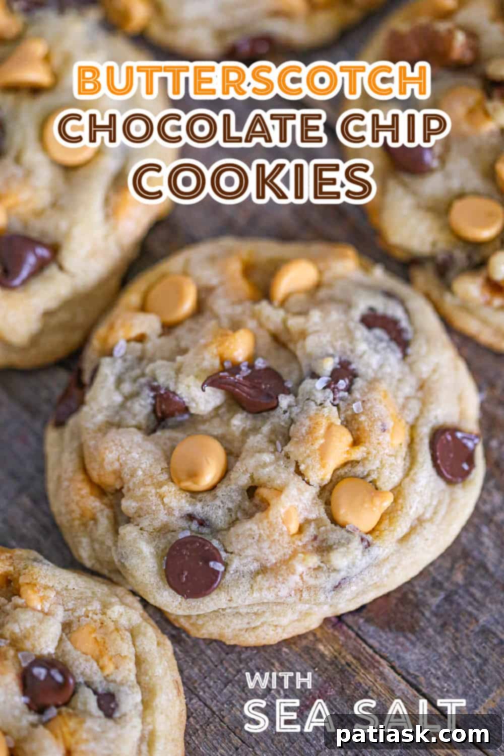 Golden Dream Butterscotch Chocolate Chip Cookies 15 Butterscotch Chocolate Chip Cookies with a glass of milk.