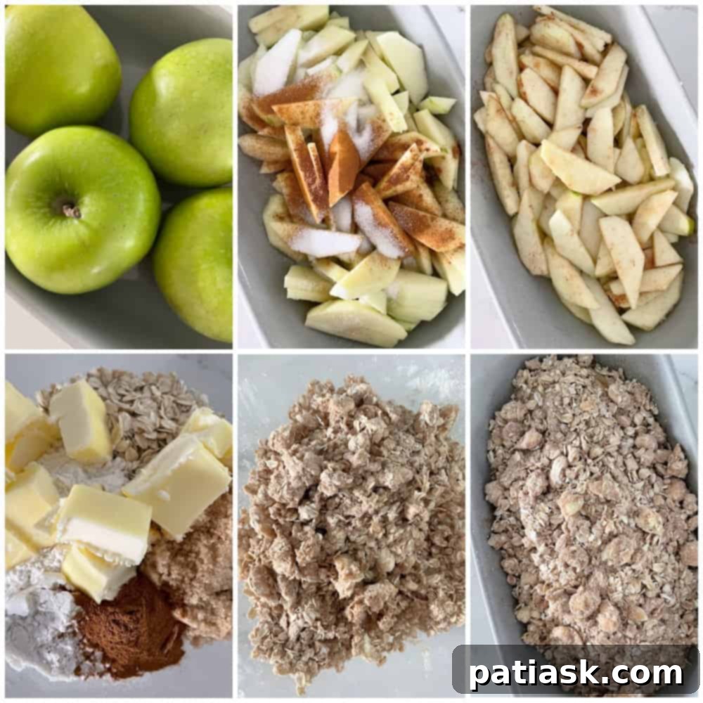 Simple & Scrumptious Homemade Apple Crisp 5 Easy Best Baked Apple Oat Crisp Dessert Recipe - Apple crisp in a serving dish