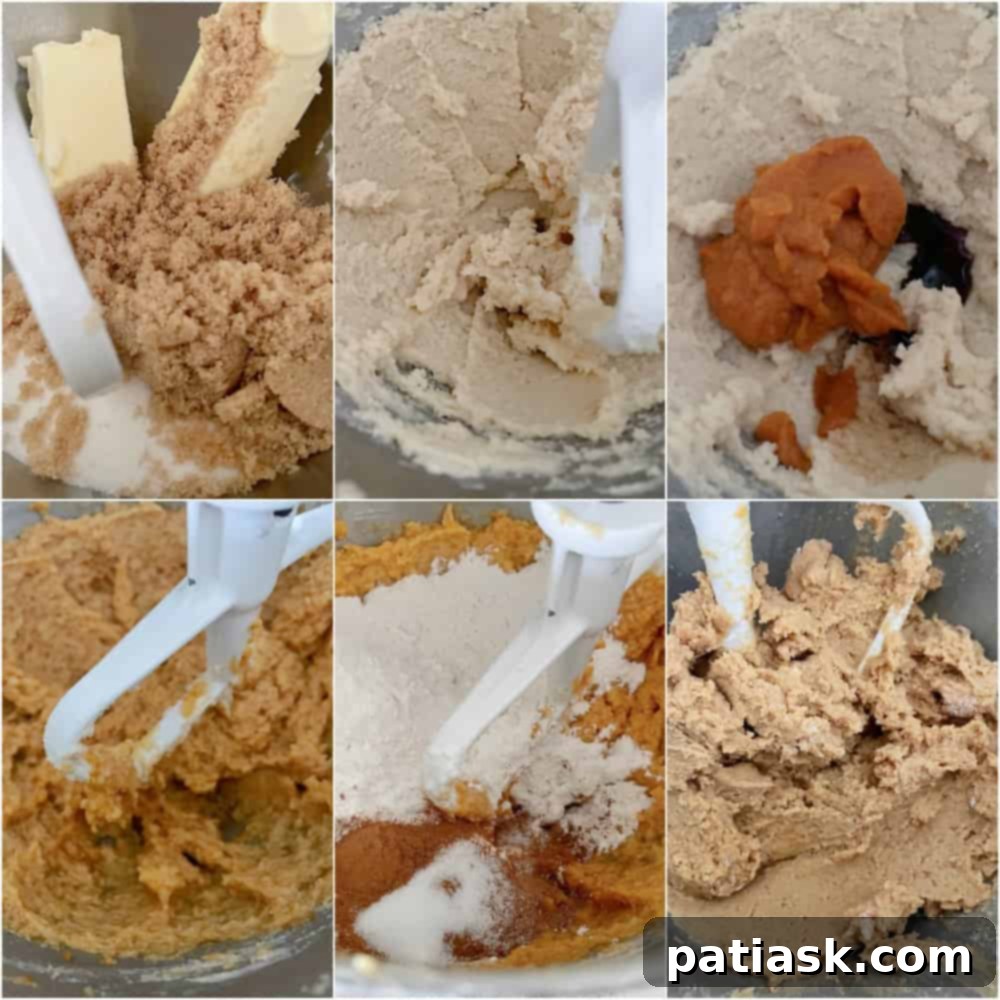 Pumpkin Snickerdoodle Cookie Dough Ready for Scooping