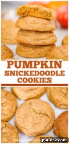 Pumpkin Snickerdoodle Cookies Recipe stacked