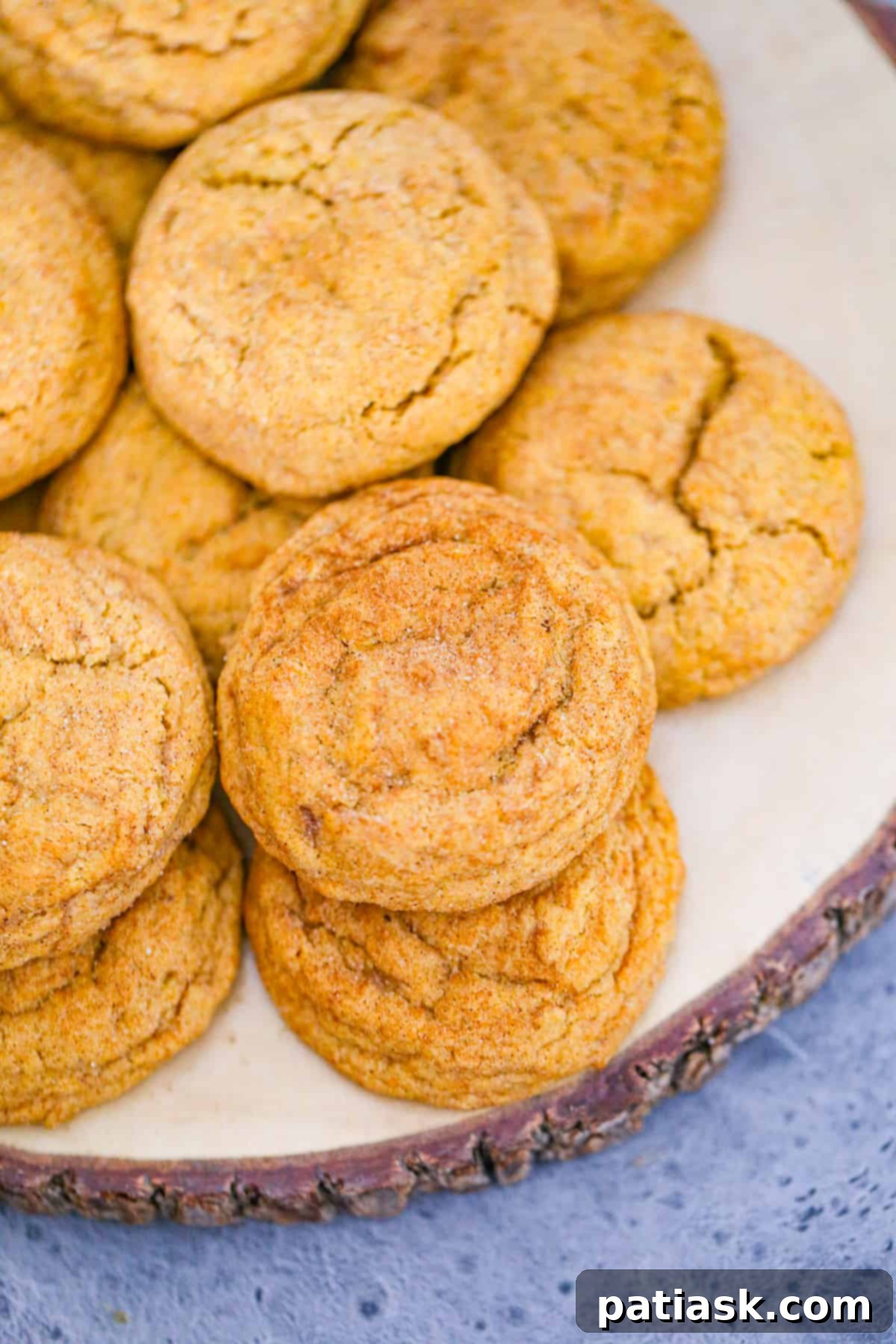 Pumpkin Snickerdoodle Cookies Cooling on a Rack
