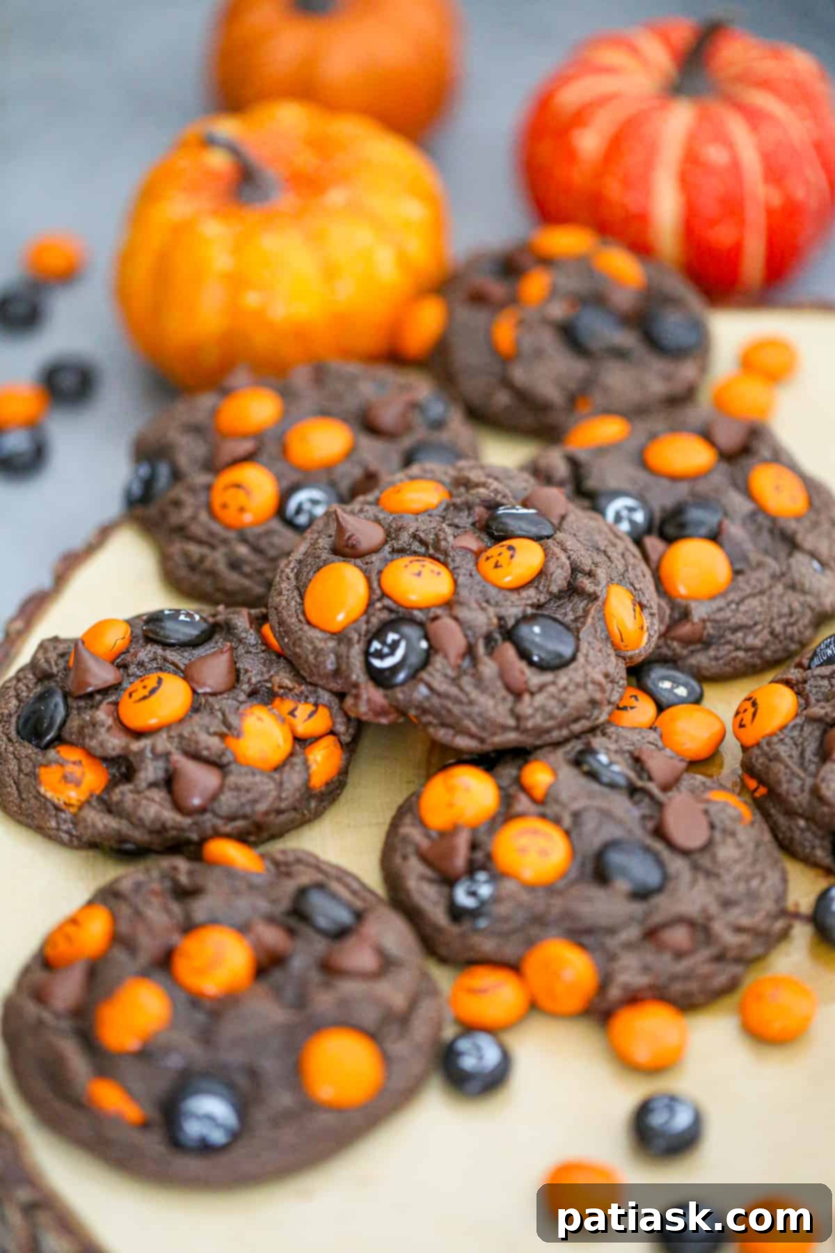 Spooktacular Cake Mix Cookies 3 cake mix halloween cookies chocolate easy recipe orange black candies