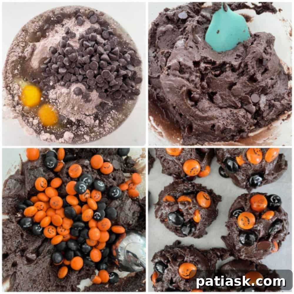 Spooktacular Cake Mix Cookies 6 cake mix halloween cookies chocolate easy recipe orange black candies