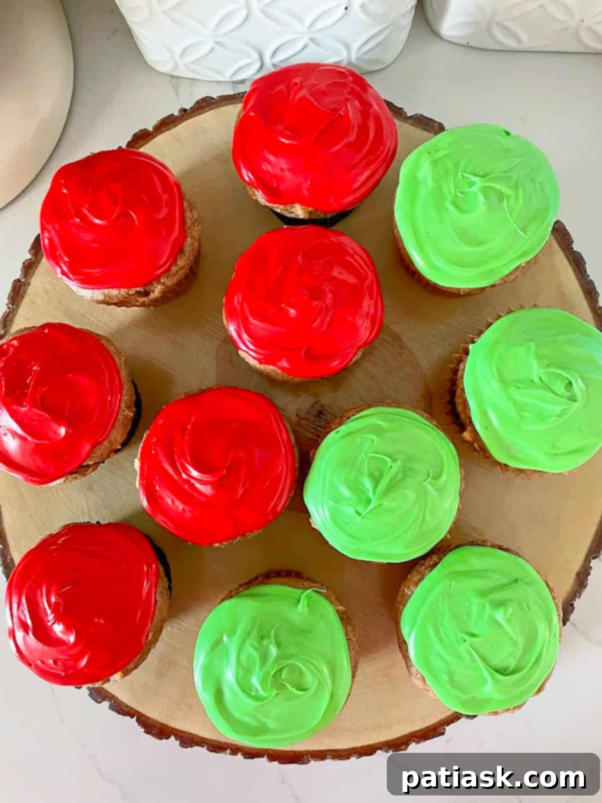 Decorated Caramel Apple Cupcakes with popsicle sticks