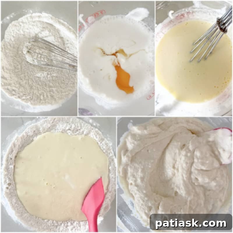 Stack of Fluffy Greek Yogurt Blueberry Pancakes