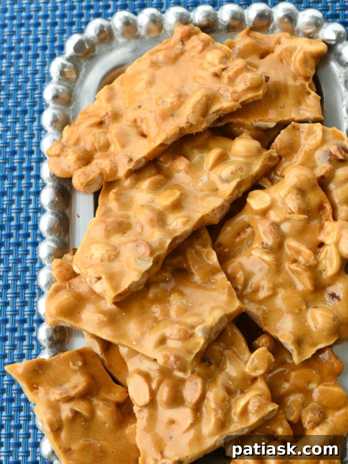 Golden Best Microwave Peanut Brittle with crunchy peanuts