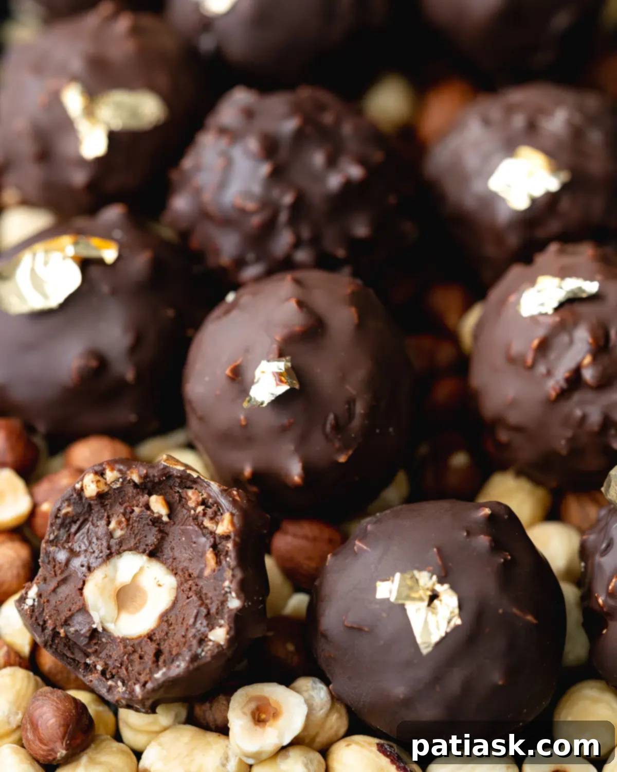 Decadent Vegan Ferrero Rocher chocolate hazelnut truffles, gluten-free