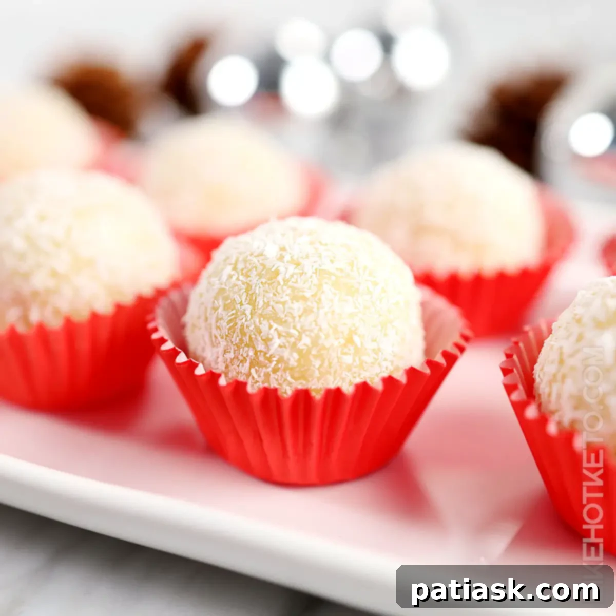 Sugar-free No-Bake Keto Coconut Snowballs, perfect for low-carb holiday treats
