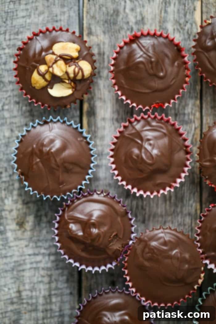 Homemade Creamy 4-Ingredient Mini Peanut Butter Cups, quick and easy