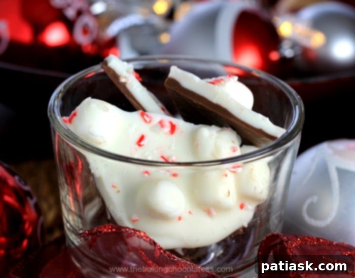 Delicious Ooh-la-la Chocolate Peppermint Marshmallow Bark with layers of chocolate and mint