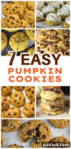 A selection of 7 easy pumpkin cookie recipes, displayed beautifully for inspiration.