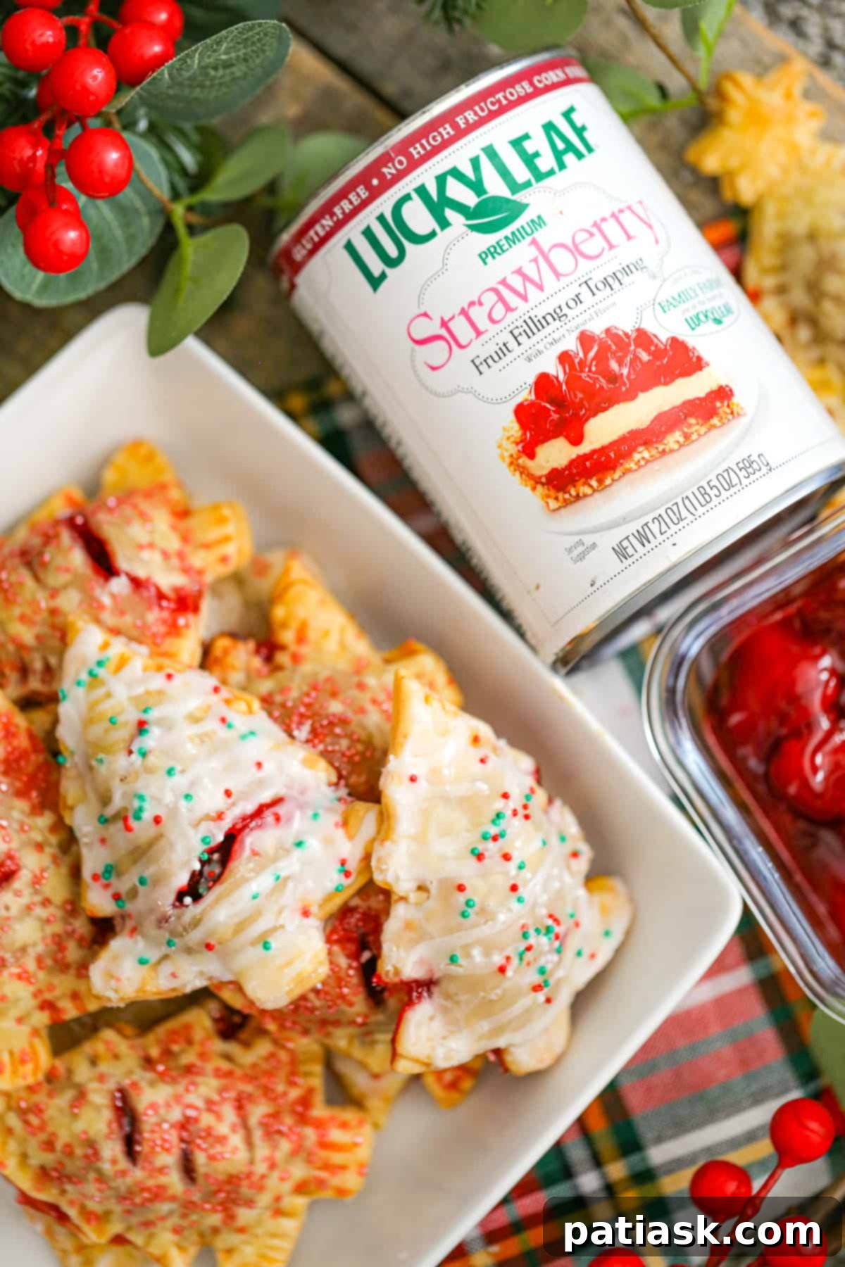 Christmas Tree Strawberry Hand Pies