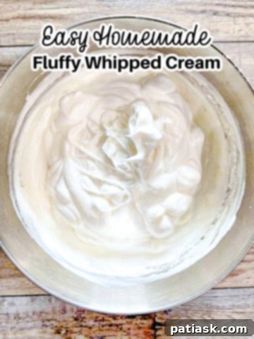 Fluffy Homemade Whipped Cream