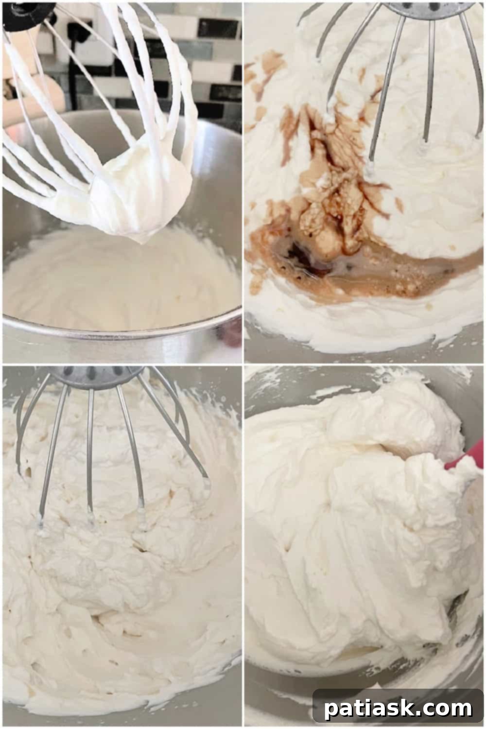 tutorial with mixer and heavy whipping cream