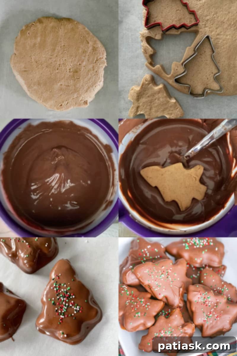 Festive Peanut Butter Chocolate Trees 6 Chocolate covered Peanut Butter Christmas Trees recipe with perfect coating