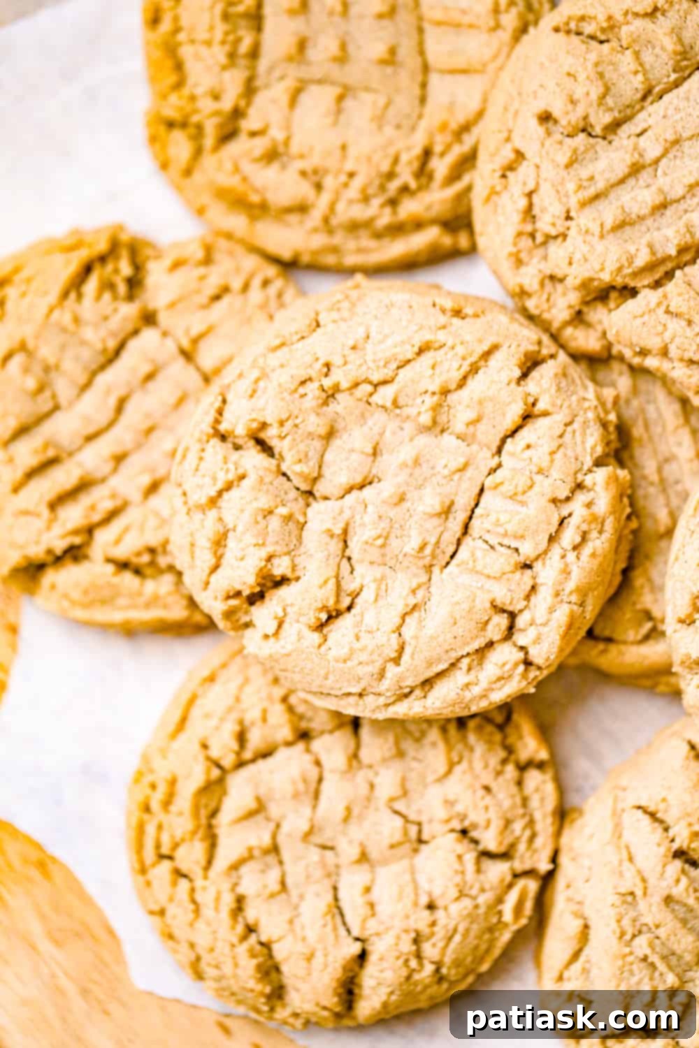 65 Festive Christmas Cookie Creations 28 Thick & Soft Ultimate Peanut Butter Cookies with a classic fork pattern