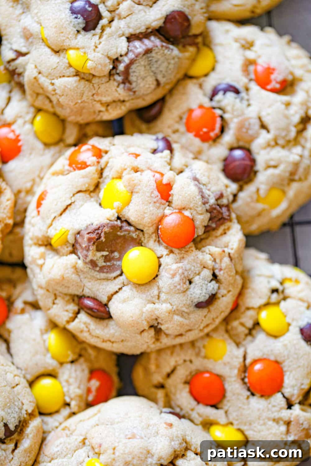 65 Festive Christmas Cookie Creations 40 Extreme Peanut Butter Cookies loaded with Reese's pieces and peanut butter chips