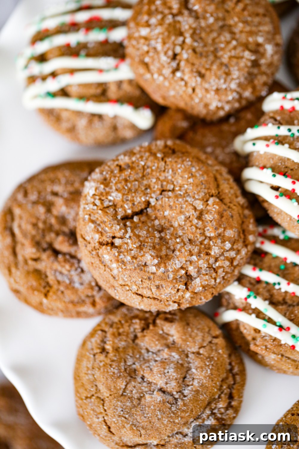 65 Festive Christmas Cookie Creations 8 Soft and chewy Gingerdoodles dusted with sugar and spice