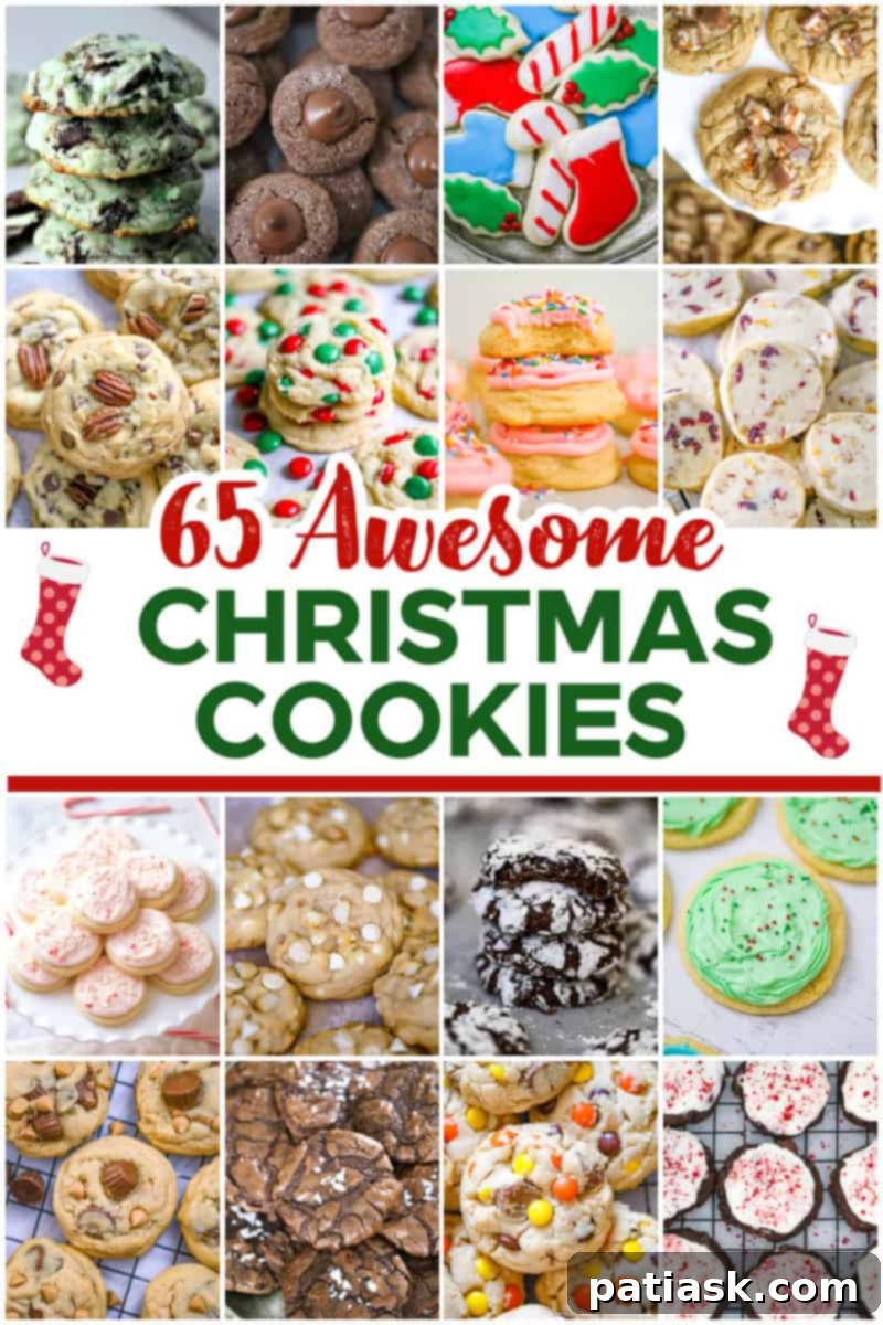 65 Festive Christmas Cookie Creations 69 A festive spread of 65 Homemade Christmas Cookies Recipes with holiday decorations