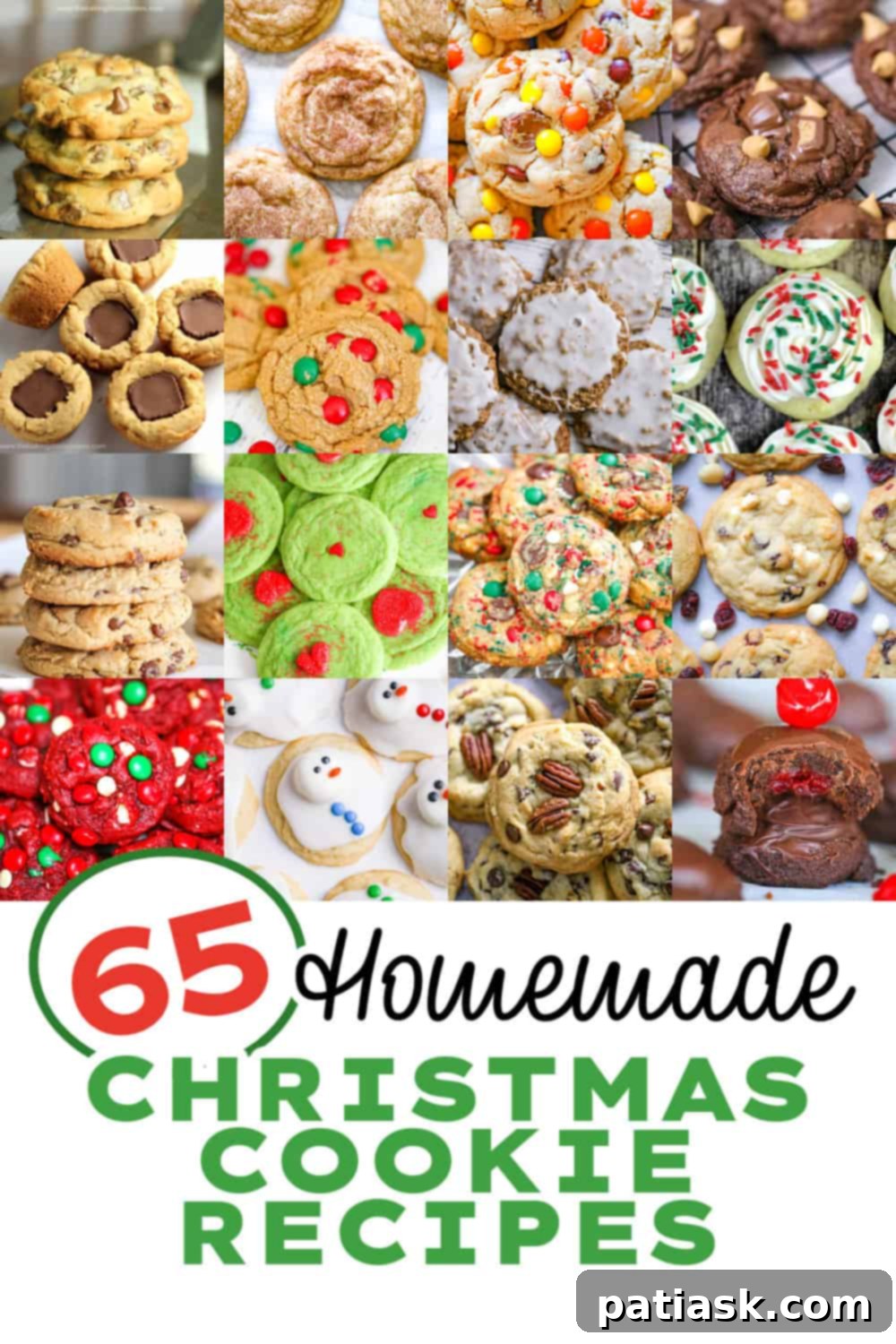 65 Festive Christmas Cookie Creations 70 An overhead shot showcasing the variety of 65 Homemade Christmas Cookies Recipes