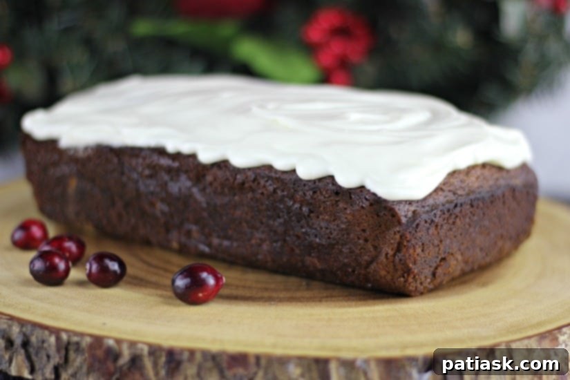 Copycat Starbucks Gingerbread Loaf recipe with Lemon Cream Cheese Buttercream Frosting
