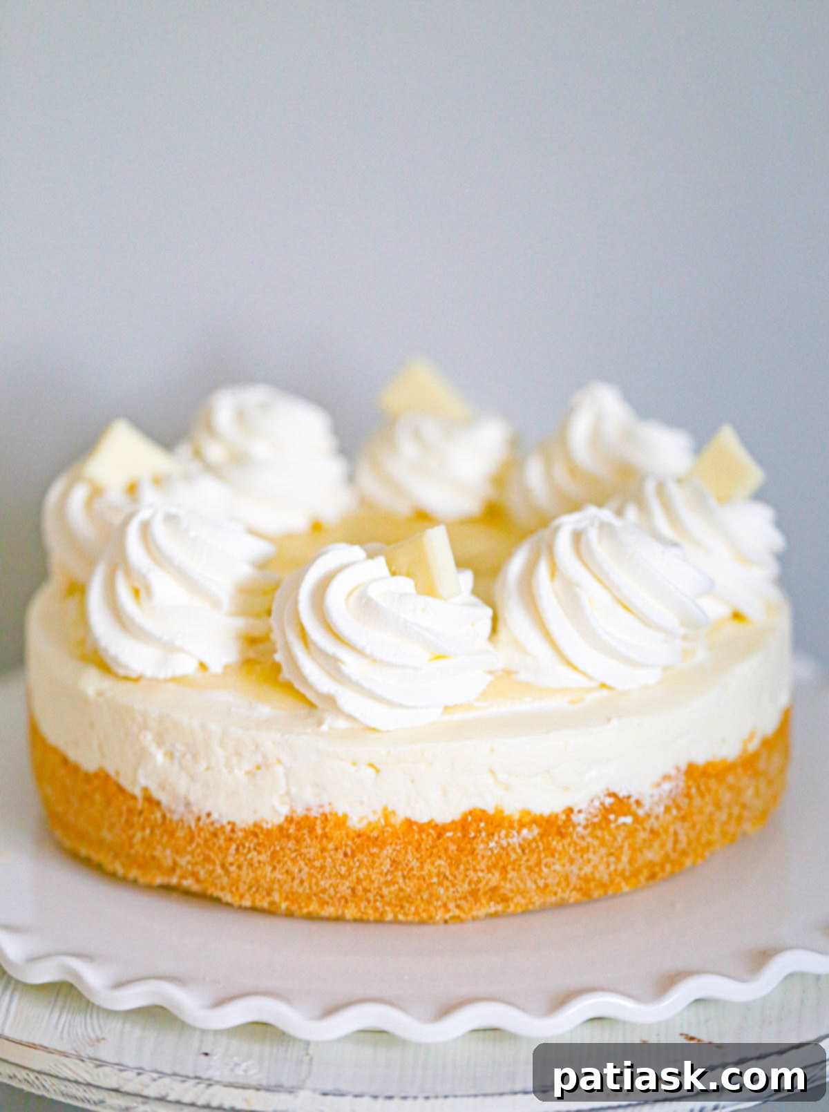 Decadent No-Bake White Chocolate Cheesecake 3 Ultimate No Bake White Chocolate Cheesecake RECIPE