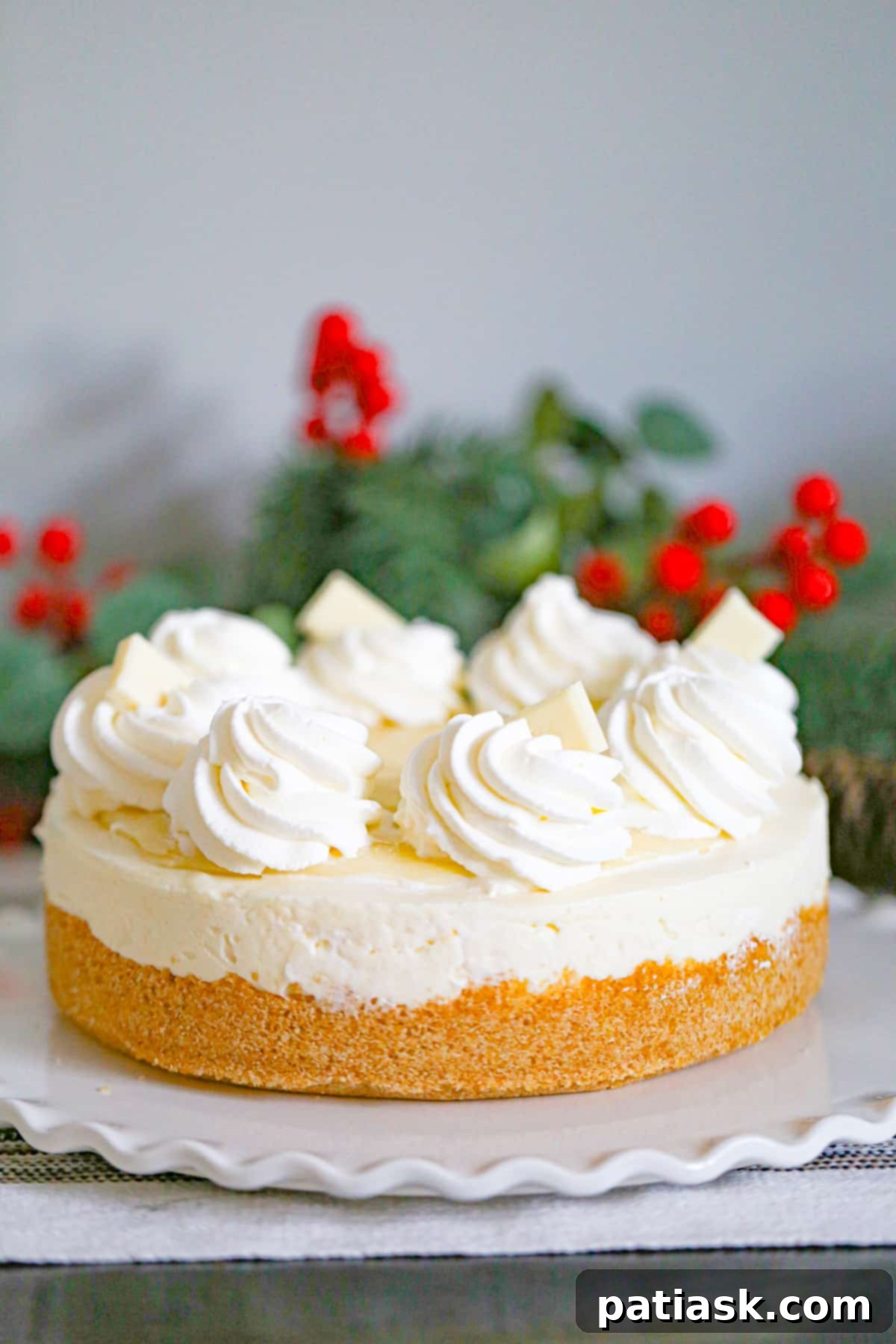 Decadent No-Bake White Chocolate Cheesecake 8 Ultimate No Bake White Chocolate GANACHE Cheesecake