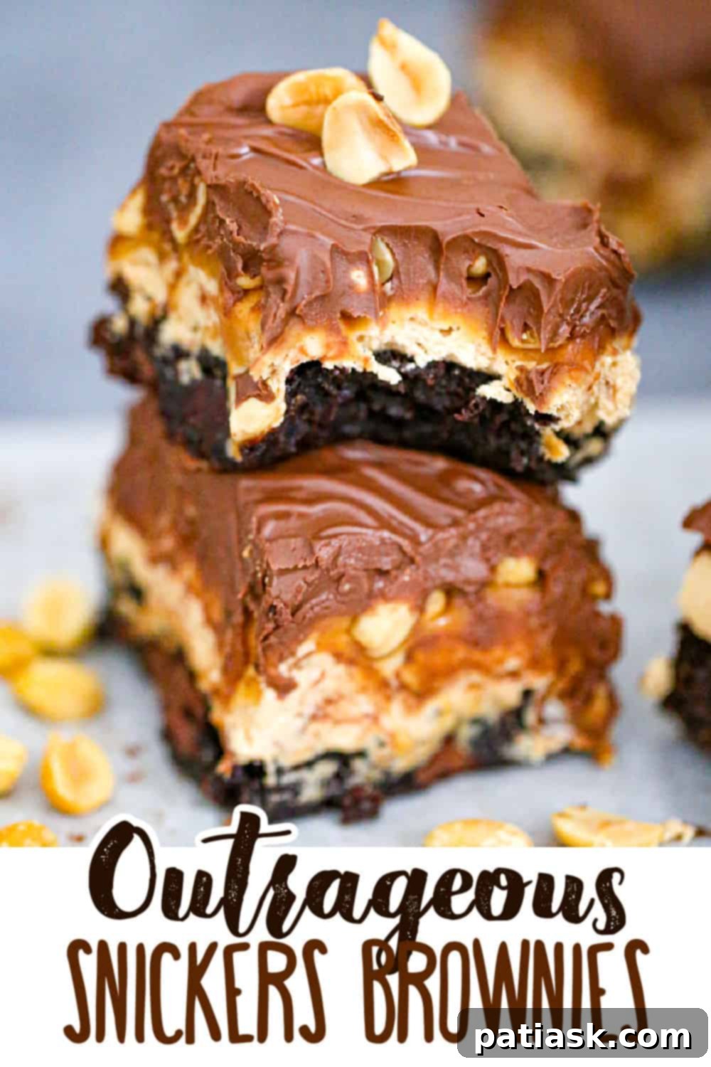 Sinful Snickers Brownies 9 Outrageous Snickers brownies