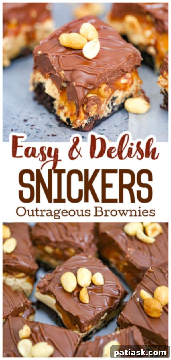 Sinful Snickers Brownies 13 Outrageous Snickers brownies