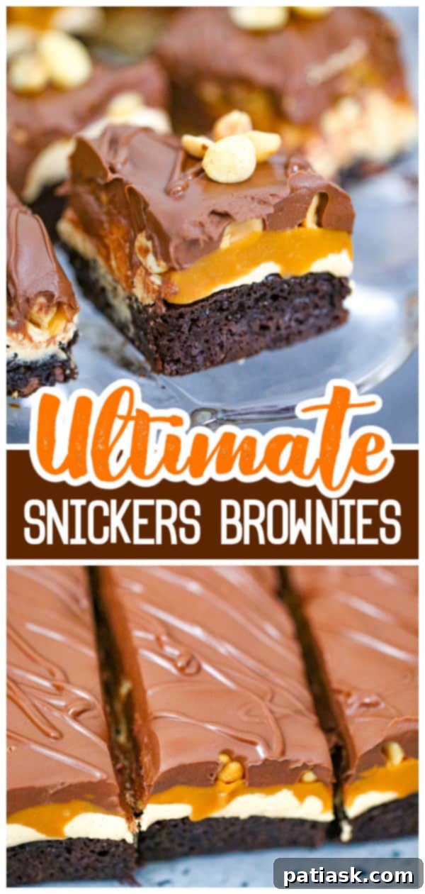 Sinful Snickers Brownies 14 Outrageous Snickers brownies