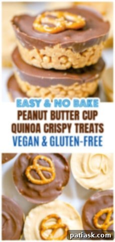 Healthy Peanut Butter Cup Quinoa Crisps 11 Healthy Peanut Butter Cup Quinoa Crispy Treats