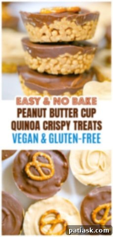 Healthy Peanut Butter Cup Quinoa Crisps 16 Healthy Peanut Butter Cup Quinoa Crispy Treats