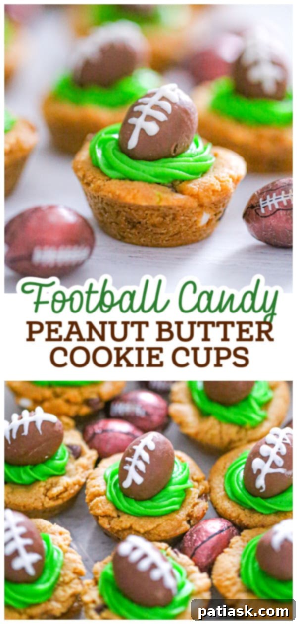 Touchdown Chocolate Peanut Butter Cookies 11 Assortment of Chocolate Football Peanut Butter Cookies on a festive background