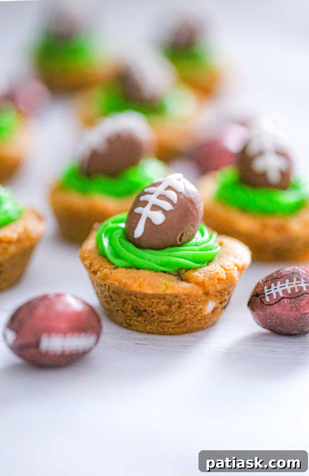 Touchdown Chocolate Peanut Butter Cookies 5 Collection of Super Bowl party treats, including football-themed cookies