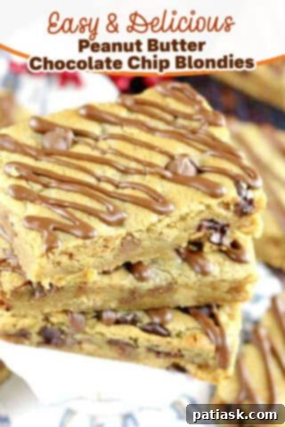 Golden Sheet Pan Peanut Butter Chocolate Blondies 9 Easy & Delicious Peanut Butter Chocolate Chip Blondies