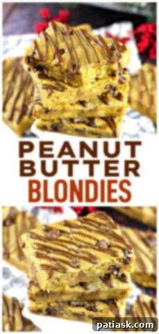 Golden Sheet Pan Peanut Butter Chocolate Blondies 11 Easy & Delicious Peanut Butter Chocolate Chip Blondies