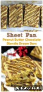 Golden Sheet Pan Peanut Butter Chocolate Blondies 13 peanut butter chocolate blondies