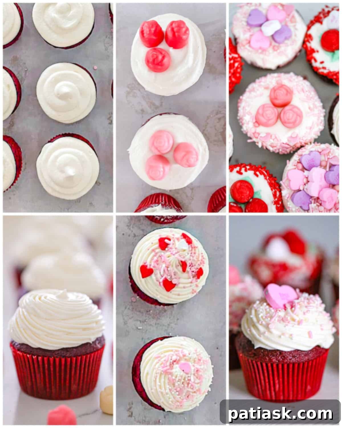 Valentine Cupcakes Featuring Brach Candies 6 tutorial how to decorate with Brach's candy cupcakes for valentines day